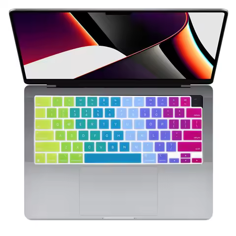 1pc Multicolor US Layout English Keyboard Cover for MacBook Pro14"16" M4 M3M2 M1 for Air 15"13" M4 M
