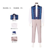 Anime Prince Fiyero Cosplay Costume Suit Tops Vests Pants Belts Halloween Party Role Play Stage Perf