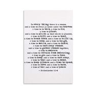 Ecclesiastes 3_1-8 Canvas Print - Inspirational Bible Verse Wall Art, Time for Everything Scripture