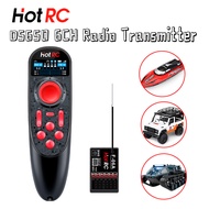 HOTRC DS650 6-Channel Radio Transmitter with 300M Long Range Control, 2.4GHz Built-in 1500mAh Batter