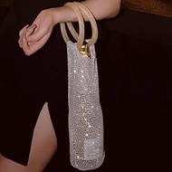Moonlit EveBag Glitter Bling,Shiny Glamorous,Elegant,Exquisite Women's Glitter Silver Rhinestone Wat