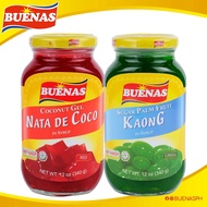 Buenas Nata De Coco (Red) and Kaong (Green) 12oz Set
