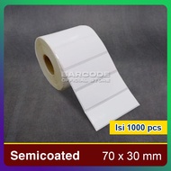 Semicoat Sticker Label 70x30mm / 70 x 30 / 70x30 mm Contents 1000 Pcs 1 Line
