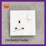 Crown CE 13A Switch Socket (SIRIM APPROVED)