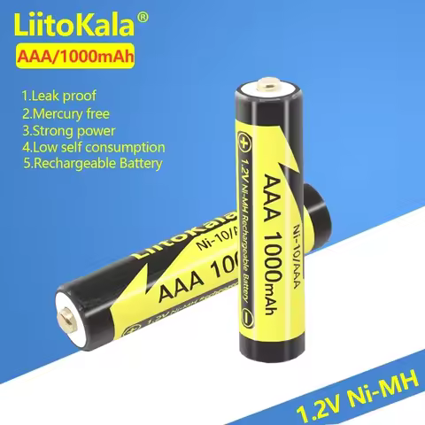 1-40PCS LiitoKala Ni-10/AAA 1.2V 1000mAh NiMH AAA Rechargeable Battery Suitable for Toys, Mice, Elec