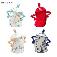 Devoko Attitude Canister Hands on Hips Tea Pot for Living Room Kitchen Countertop
