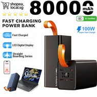 100W 80000 MAh Laptop Powerbank Super Fast Charging Power Bank QC+PD Quick Charge Power Delivery For
