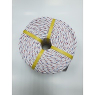 22MM PP ROPE,TALI PP WARNA (Putih+Merah Biru), 57kg+-/roll, 220mtr/roll.