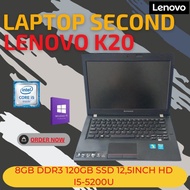 Laptop Second LENOVO K20 80 0Q00 Core i5 5200U 8GB DDR3 120GB SSD