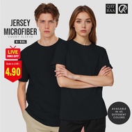 QAYRAA P1 Unisex Short Sleeve Microfiber Jersey Plain-Size S-5XL/Black/Burgundy/Blue/Green/Purple/Re