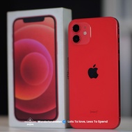Second iPhone 12 128GB Red Resmi Ex iBox, Mulus, Fullset Original