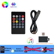 Music Sync Rgb Lighting Controller 5V 4Pin Rgb Led Controller USB Smart Controller RGB Led Lights Co