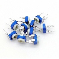 Set of 10 Blue and White Variable Resistors, Button Variable Resistors, Triangle Variable Resistors 
