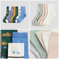 Set of 5 pairs of 7 pairs of big kid's high-neck socks HM H&M_genuine authentic products kids socks 