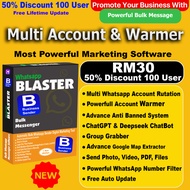 Multi Max WS Account Rotation Sender & Powerful Warmer & Ai Anti Banned System - 99.99% Safe New Sof