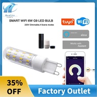 G9 Led Light Bulb 6W Tuya  Dimmable Smart Light Halogen Light Voice Control Smart LED Bulbs 2700-650