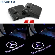 YRM  2 Cái Logo Máy Chiếu Laser Chào Mừng Không Dây Gắn Cửa Xe Hơi Đèn Bóng Ma Cho Mercedes Benz CL-