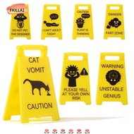 FKILLAONE Dog Vomit Sign, Bright Yellow Gift Cat Vomit Sign, Durable Funny Warning Sign