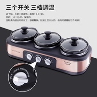 Double Slow Cooker, Buffet Servers and Warmers, Dual 2 Pot Slow Cooker Food Warmer, Removable Cerami