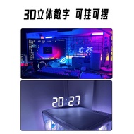 IV12 Jam Meja Komputer Lampu Hiasan Bilik Tidur Lampu Malam LED Jam Digital 3D IV12 Lampu Hiasan Bil