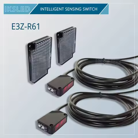 E3Z-R61 Reflective Electric Switch Photocell DC12-24V NPN Output Light Barrier 2m Detect Distance fo
