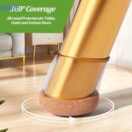 OONE Furniture Leg Caps, Felt Surface 15-25° Slanted Silicone Chair Leg Protectors, Silicone Materia