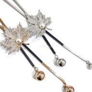 Pearl Leaf Maple Necklace Women's Long Chain Necklace, Korean Fashion, Premium Import