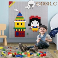 DANILO Building Blocks Base Plate, Plastic 16X16 Dots DIY Blocks Wall, Brick Accessories Educational Colorful Wall Background Children