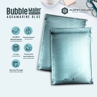 amplop bubble wrap envelope bag aquamarine blue security mailer rusfet - aquamarine blue 10 x 17cm