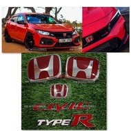 Honda FC Type R Civic FC Red Logo Emblem  For Honda Civic FC
