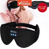Bluetooth Sleeping Headphones 3D Eye Mask Wireless Soft Headband Music Earphones Travel Pillow Migra