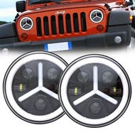 7 inch LED Headlights Halo Angel Eyes Lights for Mazda Miata MX5 H6024 90-97 for Suzuki Samurai for 