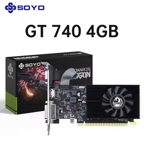 SOYO NVIDIA Gefore GT740 4G Graphics Card GDDR3 GPU 128bit PCIe 3.0 x16 Gaming Video Cards For Deskt