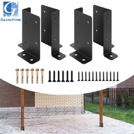 Gazechimp 4x Adjustable Deck Post Anchor Base Brackets Fit 2x4 4x4 6x6 Posts Repair Parts