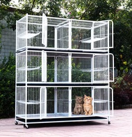 XXL Extra Large 3 Level Tingkat Cat Cage Sangkar Kucing Lebih Besar Space Dog Rabbit House Rumah (6-