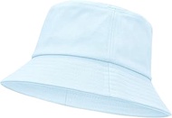 Unisex Athletic Bucket Hat Solid Colors Sun Hat with UV Protection for Outdoor Sports Packable Summer Hats Light Blue