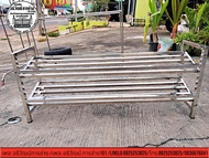ชั้นวางรองเท้าสแตนเลส กว้าง 30cmสูง 50cmยาว100cm 2ชั้นใน 3 รอบ 2 เส้น