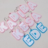 GANTUNGAN Keychain Custom Name Keychain 3D Initial Keychain Bagcharm Model