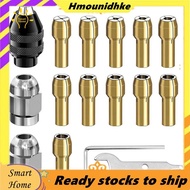 16Pcs Drill Chuck Collet Set, 1/32 to 1/8inch Drill Chuck Collet Set with 11Pcs Brass Collet, 3Pcs C