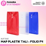 Clear F4 Folio Size Plastic Folder with Locking Rope