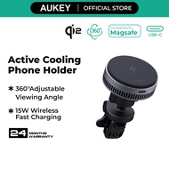 AUKEY HD-MC13A MagFusion Dash Pro Qi2 Active Cooling Wireless Charging Phone Mount