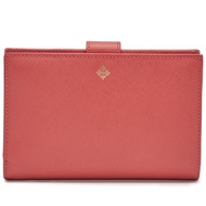 Patek Philippe Coral Grained Calfskin Compact Wallet Gold Hardware