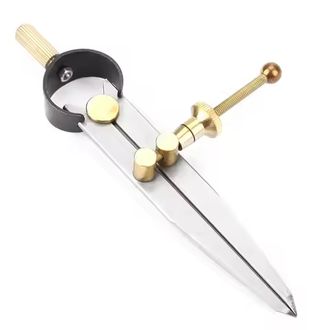 100mm Spring Divider Caliper Carbon Steel Flat Leg DIY Sewing Tools Brass Fulcrum Rotating Design Dr