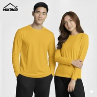 Yellow Microfiber Plain Jersey T-Shirt Long Sleeve | Jersi T-shirt Microfiber Kosong Kuning Lengan P
