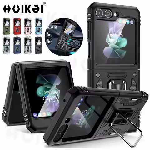 Case For Samsung Galaxy Z Flip 6 5G Z Flip 5 Military Grade Shockproof Heavy Duty Protective Armor M