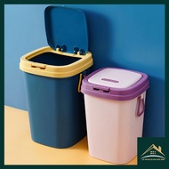 (🇲🇾OFFER 3DAYS) Nordic Trash Can Household Push-type Dustbin with Lid & Handle Toilet Living Room Ki