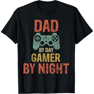 Dad By Day Gamer By Night Shirt Funny Video Gamer Dad Gift T-Shirt