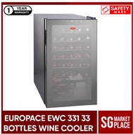 EUROPACE EWC 331 33 BOTTLES WINE COOLER WITH MIRROR GLASS DOOR. Safety Mark Approved. 1 Year Warranty.