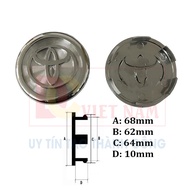 Toyota car wheel cover and wheel cover Logo, diameter 68mm, 65mm and 64mm