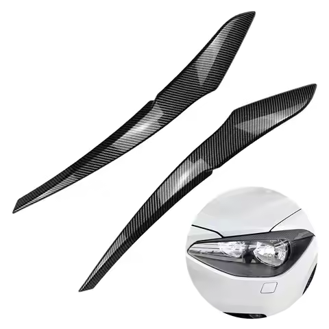 2pcs Car Headlamp Eyelid Eyebrow Covers For BMW 1 Series F20 F21 Base Version 2011 2012 2013 2014 Fr